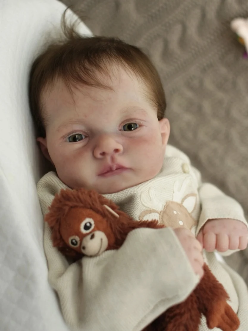 Cokela 20 بوصة/50 سنتيمتر دمية طفل حقيقي ريال لمسة ناعمة الطفل واقعية سيليكون تولد من جديد دمية طفل مع الشعر الاصطناعي المزروع يدويا