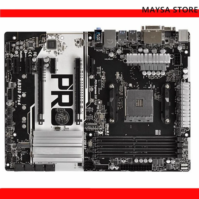 Socket AM4 For Asrock AB350 Pro4 Motherboard 64GB DDR4 ATX Mainboard 100 Tested Fully Work