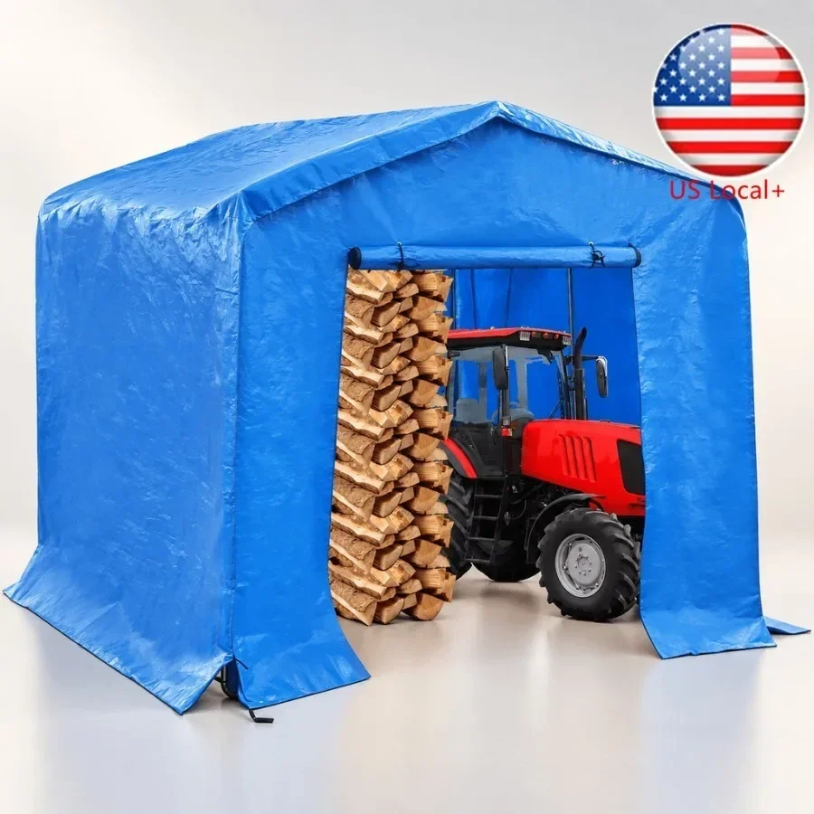 Outdoor storage shed for backyard garden use, heavy-duty PE steel construction, gray color, weather-resistant and easy assembly