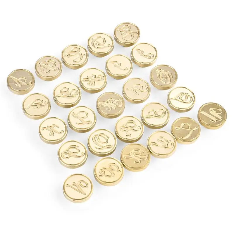 26 Alphabet A-Z Retro Sealing Wax Stamp brass Head  Letter Seals Stamp Set Tools Post Decor Stamps Korean style Wax Seal Stamp