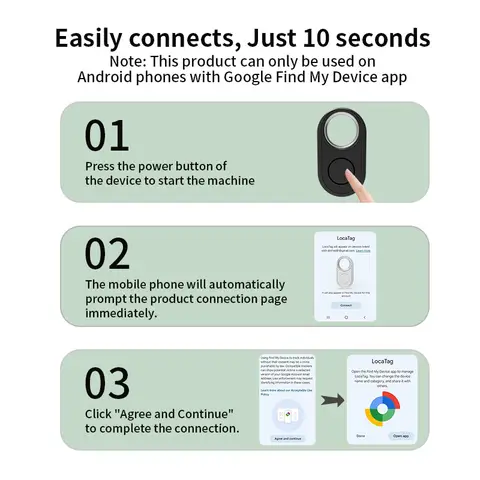 안드로이드용 블루투스 트래커 스마트 태그 GPS 로케이터 추적 에어 태그는 Google과 함께 작동합니다. 내 장치 찾기 항목 찾기 가방 키 애완동물 찾기