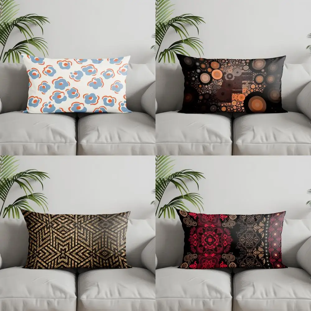 

Домашний декор, красочная наволочка с цветочным узором, подходит для дивана, спальни, автомобиля, наволочка, прямоугольная подушка для спины