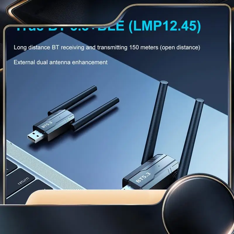 150m bluetooth 5.3 adaptador driver livre usb bluetooth dongle adaptador para windows 11/10 mouse teclado receptor de áudio-N34R