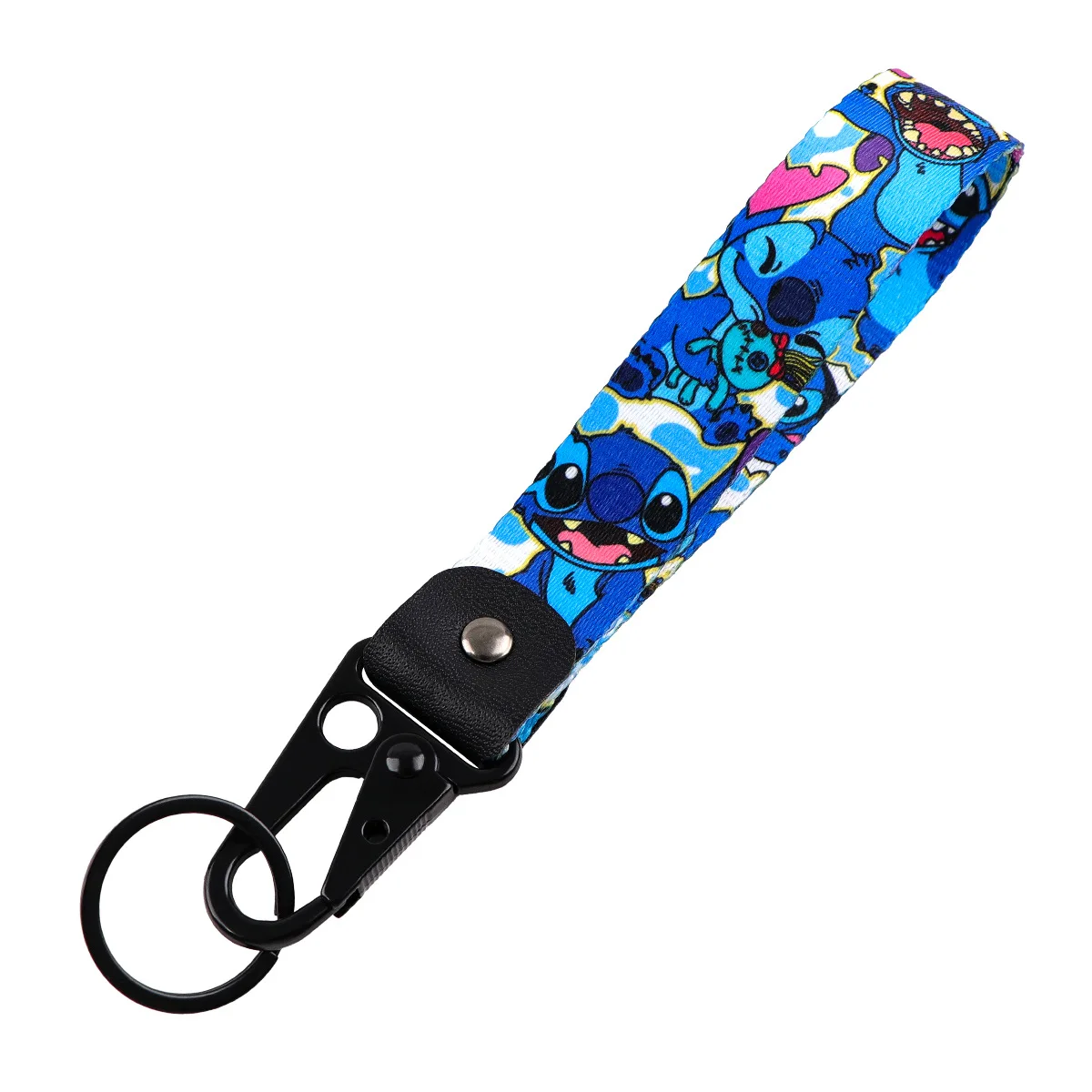 ديزني الكرتون سبيكة النسر الفم المفاتيح قلادة Stichi سيارة المفاتيح حبل الجلود المعدنية حقيبة للحمل الملحقات