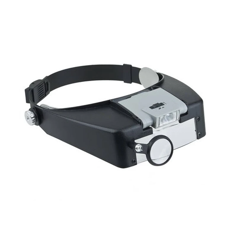 Microscope Led Light 10X Helmet Style Magnifier Glass Headband Magnifying Glasses Lupas Con Luz Reading or Repair Use