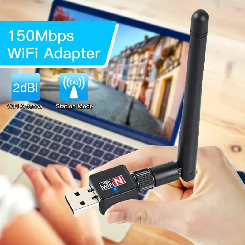 1/2 pz adattatore WiFi 5dB Antenna 150Mbps Lan scheda di rete Wireless portatile USB 7601 chip per AHD DVR DVR