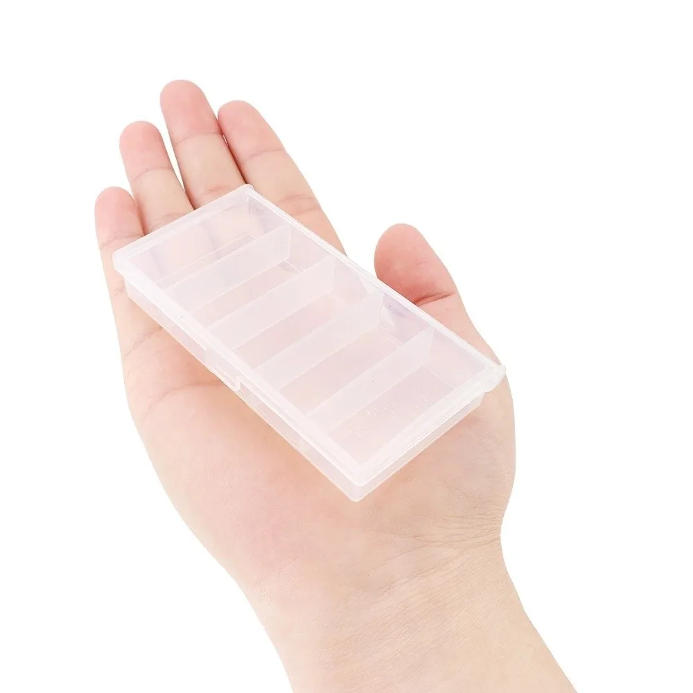 5 Grid Fishing Tackle Storage Box Transparent Mini Fishing Box Lure Hooks Connector Case Plastic Plastic Bait Boxes Fishing