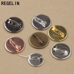 REGELIN Round Jewelry Settings Brass Blank Brooch Settings 10PC 20/25mm Cabochon Base Tray Bezel Cabochons Cameo DIY Finding