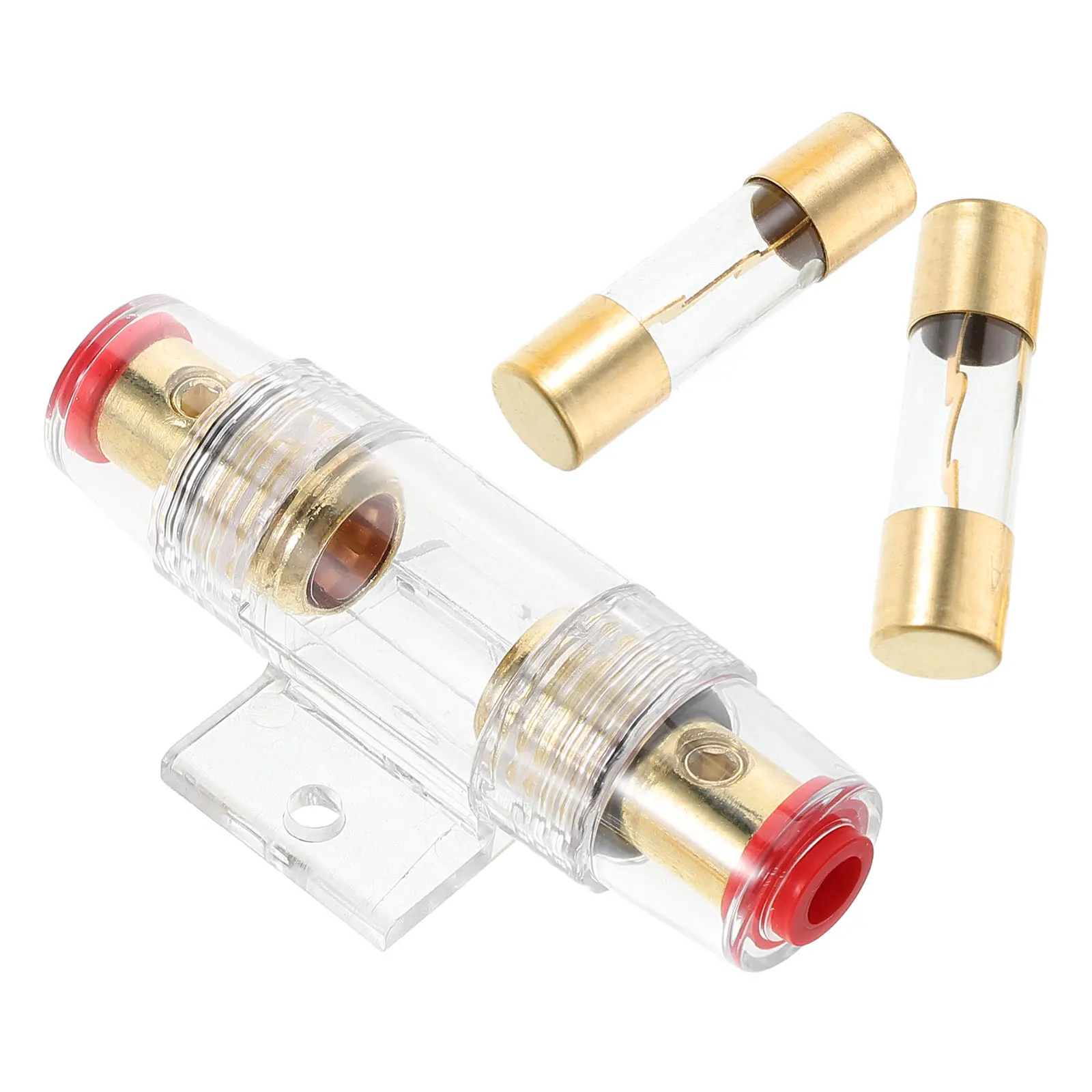 

30A Agu Fuse Holder For Car Audio Alarm Amplifier Automotive Parts Transparent Inline Fuse Holder Power Protection Versatile