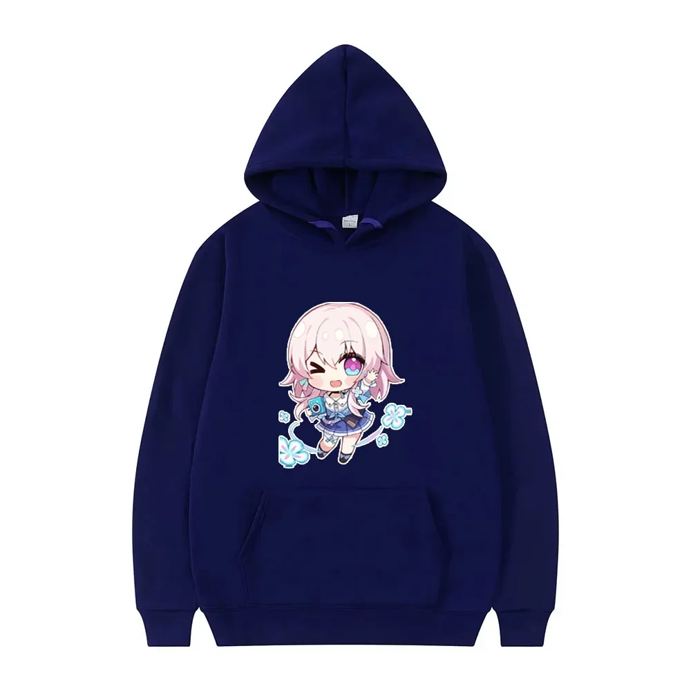 Honkai: Star Rail Series Harajuku Hoodie Cartoon Character March 7 Kawaii Autumn/winter Korean Men's and Women's Sweatshirts