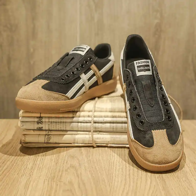 

Перфорированные коричневые кроссовки на шнуровке, мужские высокие кроссовки, мужская обувь, ботинки на плоской подошве, спортивные универсальные брендовые маленькие цены, красивые