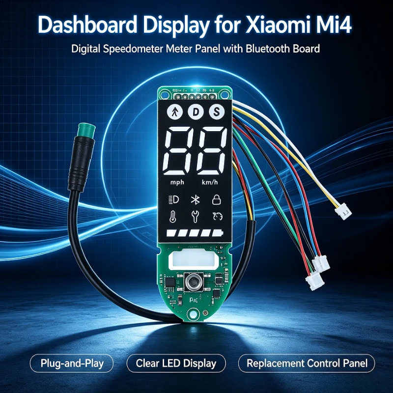 Dashboard-Display für Xiaomi Mi4 Elektroroller, Digitaler Tachometer mit Bluetooth-Board als Ersatzteil