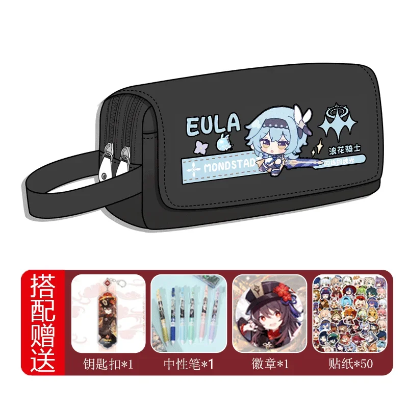 Anime Game cos vini EULA beelzebu Keqing Aldo Klee etc. Cartoon print for casual pencil case gifts