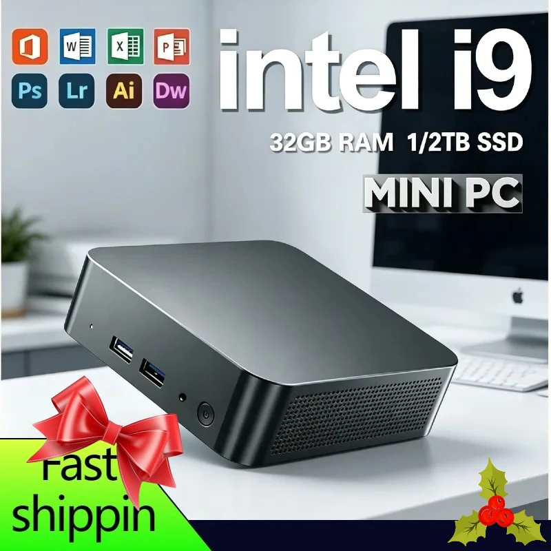 High‑Performance Mini Desktop PC Intel i9 10980H  32GB RAM 1TB 2TB SSD WIFI6 BT5.2 4K HD Office Gaming Study PC