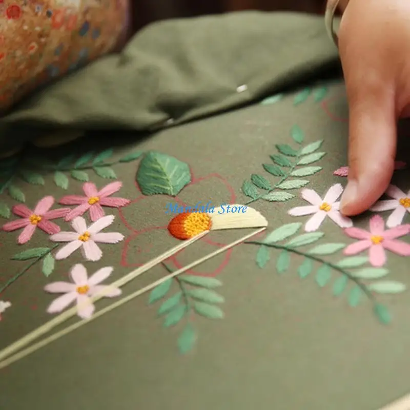 

U2JC Embroidery Kits Pillow Covers Sewing Kits Semi-Finished Stitching Set Pillow Case Craft Kits for Woman