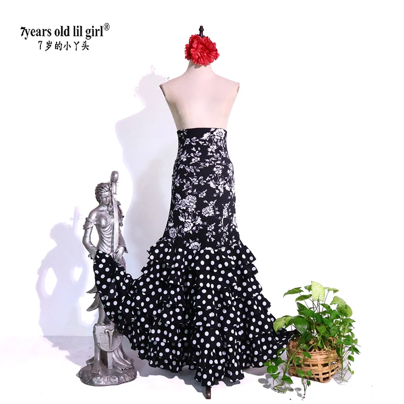 Spanish Flamenco Costume Performor Dress Women Girl Gyspy Ballroom Performance Dance Wear multiple colors  DTT106