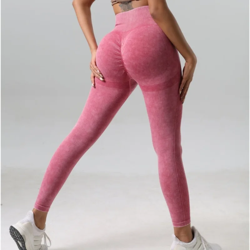 Seamless Peach Butt Yoga Pants, Belly-Controlling, High-Waisted Butt-Lifting Fitness Pants, Women Running Sports Tight Trousers