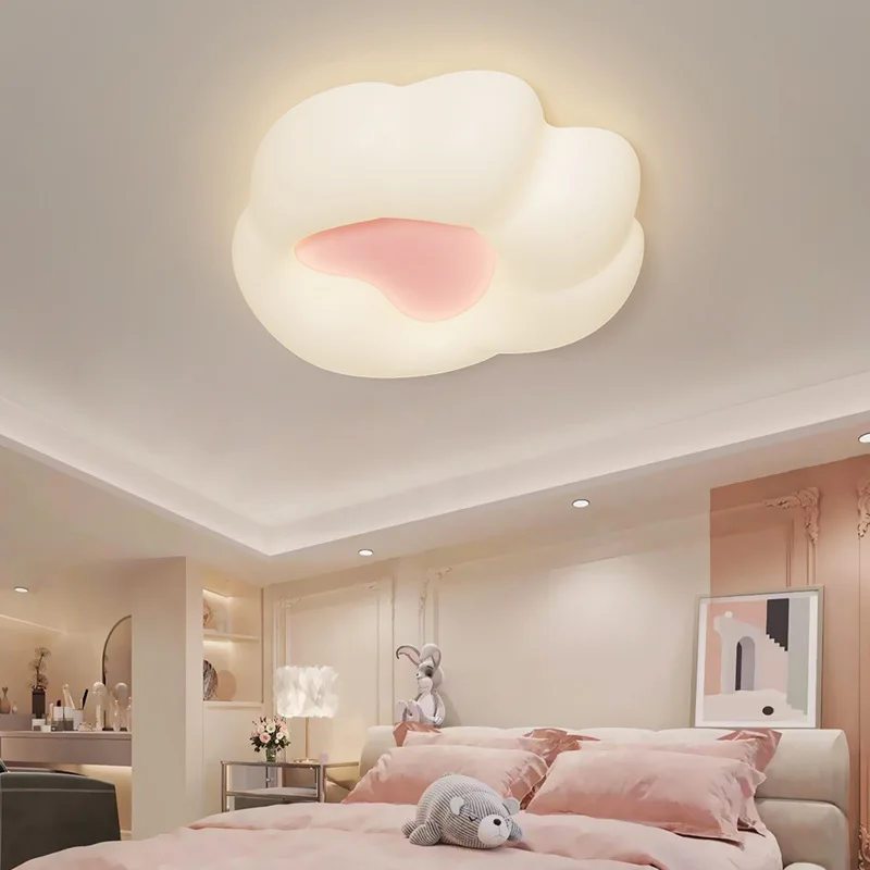 Cute Children's Room Ceiling Lamps White Pink Cat Claw Lamp Warm Romantic Home Girl Boy Bedroom Baby Room Decor Ceiling Lights