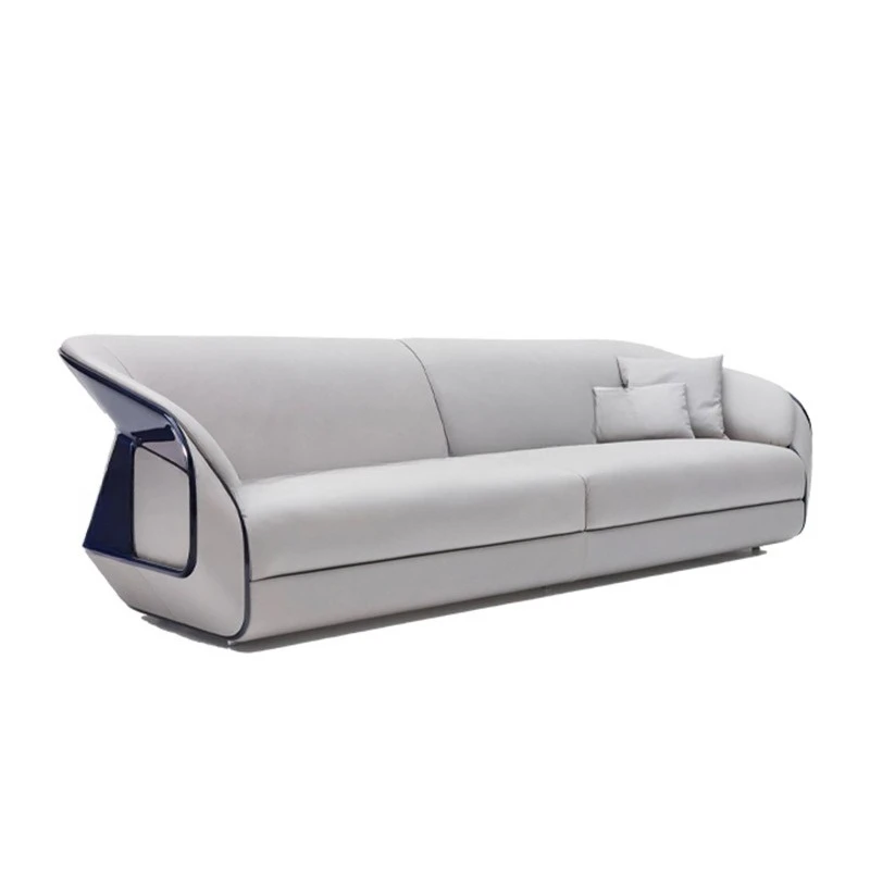 

High-end leather four-person sofa