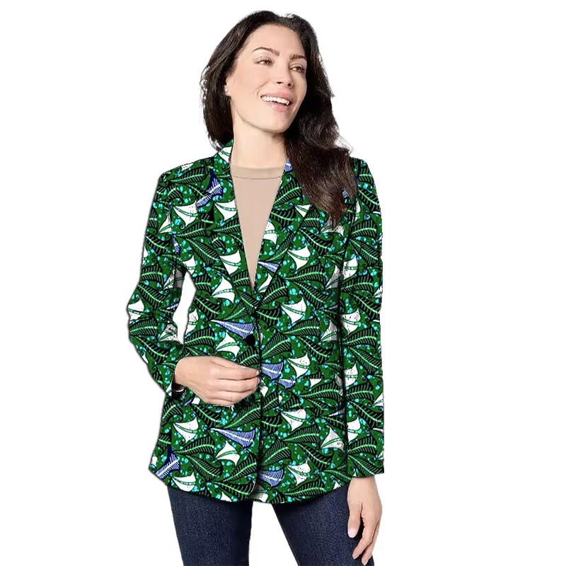 

African Trends Made To Measure Women's Blazers Ankara Print Casual Suit Jackets Occasional Coats