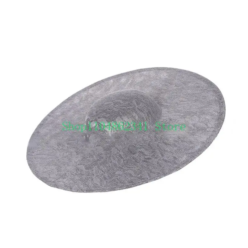 652F Sinamay Hat Base for Women Handmade Millinery Party Hat Base Breathable Hat Round Support Fascinator Hat Making Supply