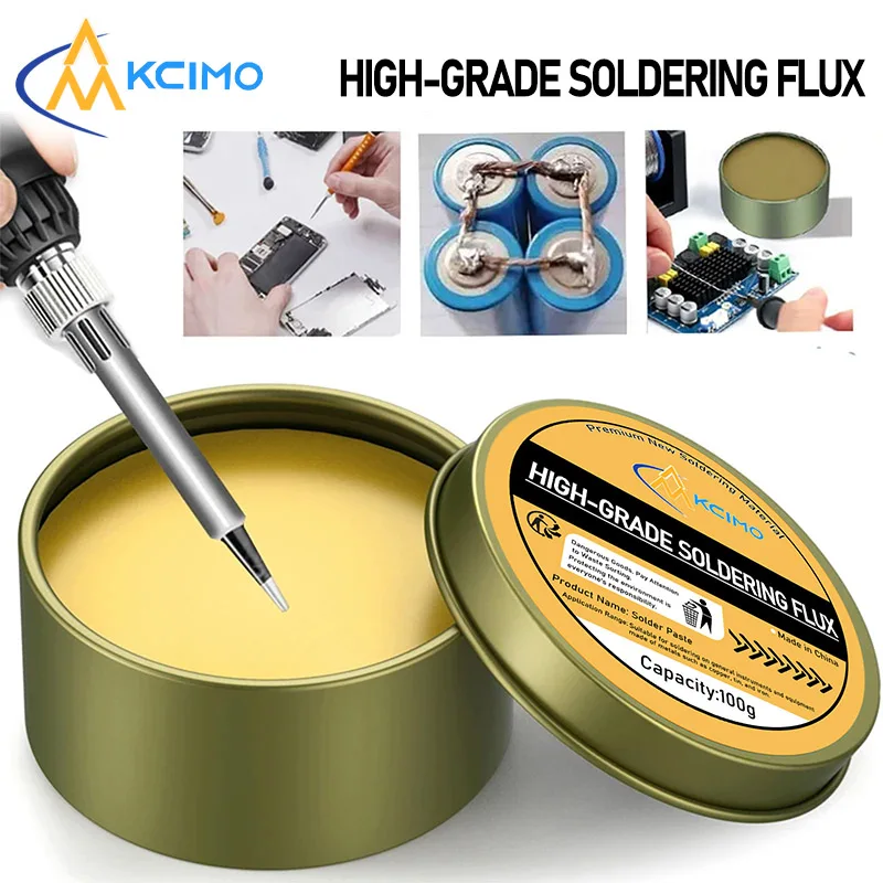 Kcimo Solder Paste Rosin Flux 100g Lead-free Welding Flux Iron Repair Welding Paste Soldering Tin Soldering Oil Soldering Flux