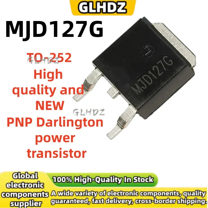 10-40PCS MJD127G TO-252 PNP Darlington power transistor High quality and NEW in stock