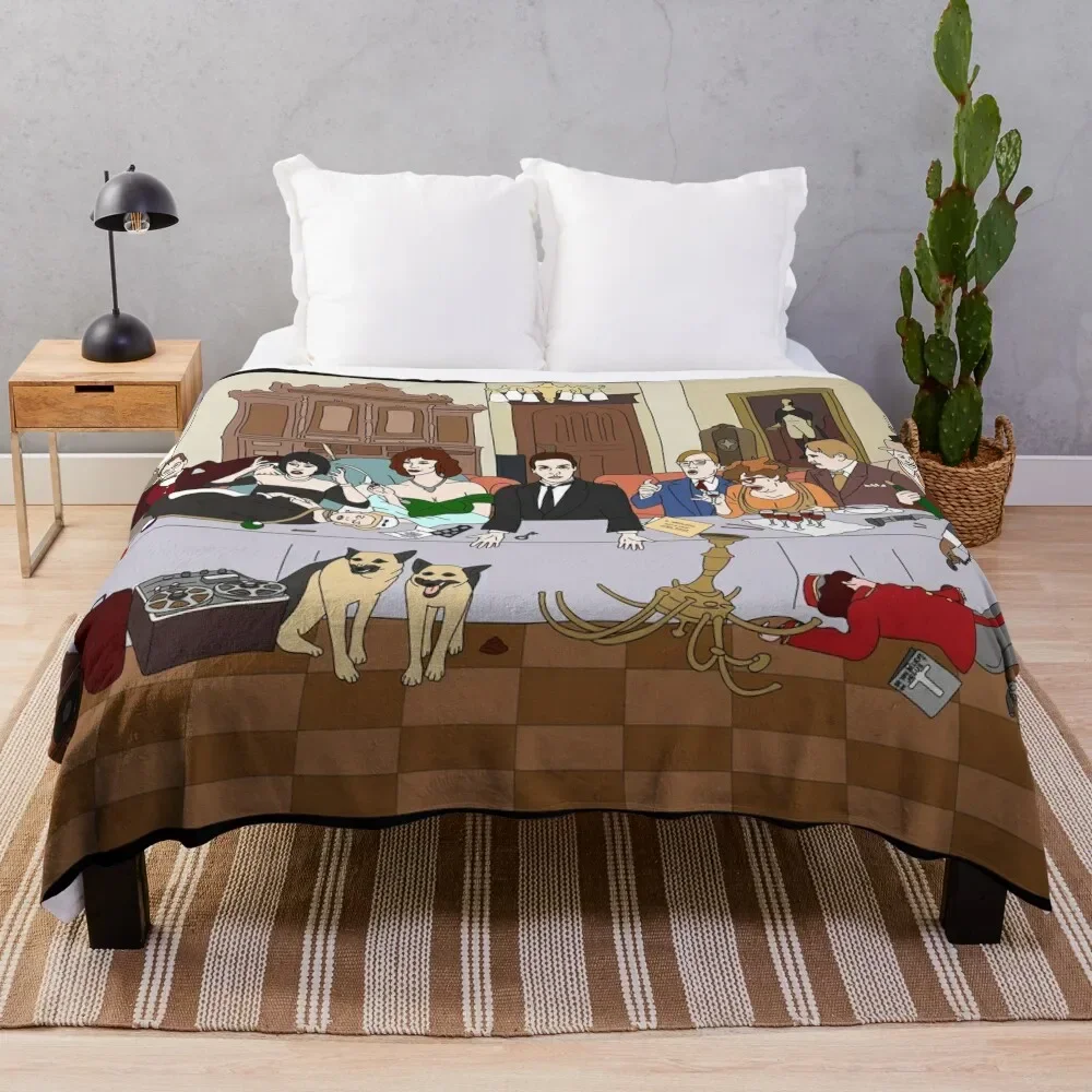 

The Last Supper at Boddy Mansion Throw Blanket manga halloween Luxury Brand Blankets