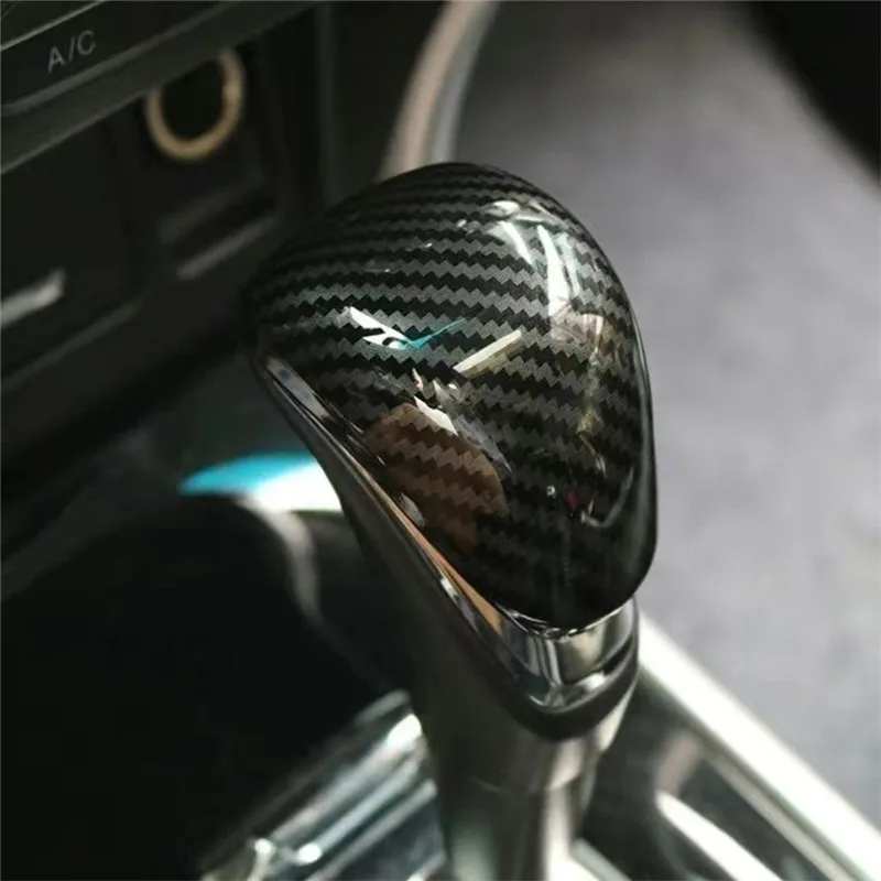 ABS Carbon Fiber Texture Gear Shift Knob Cover Trim Car Accessories Fit For Honda Accord 9th 9.5th 2014 2015 2016 2017 Interior