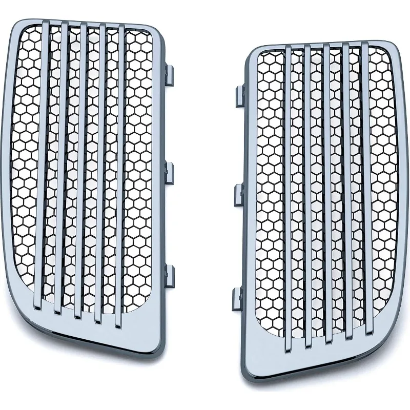 

Kuryakyn 7681 Motorcycle Accessory: Radiator Grills for 2014-19 Harley-Davidson Twin Cooled Motorcycles, Chrome, 1 Pair