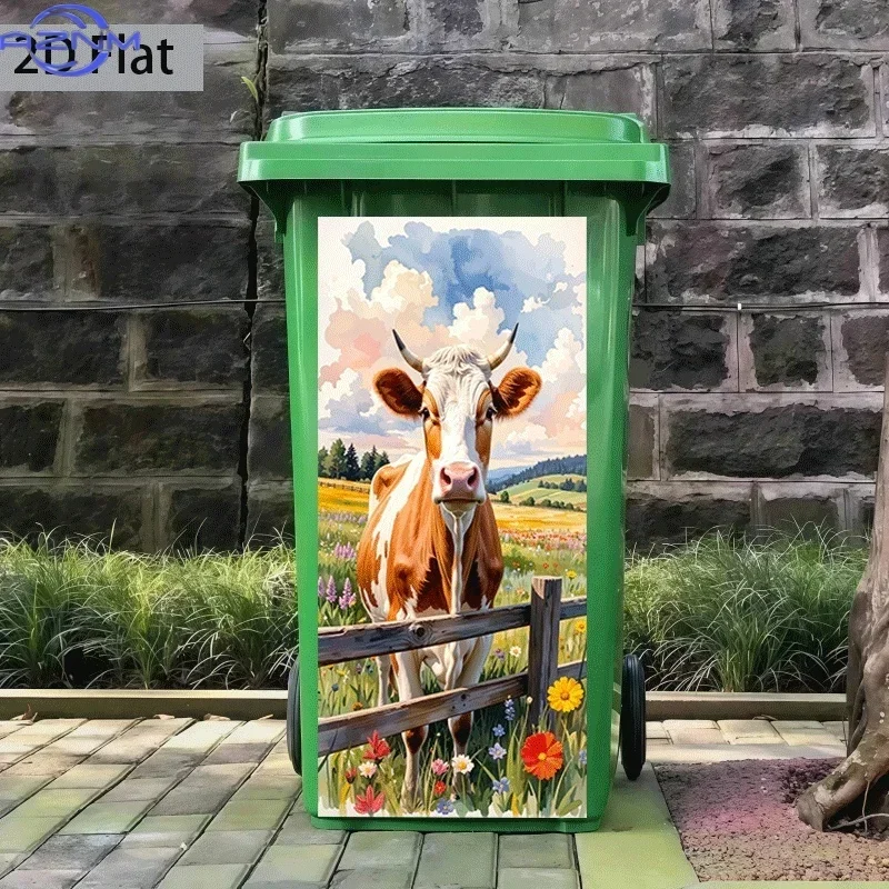 2D Pattern Print Decor Decal Hot‑selling Graphic for Home & Courtyard Garbage Dustbin