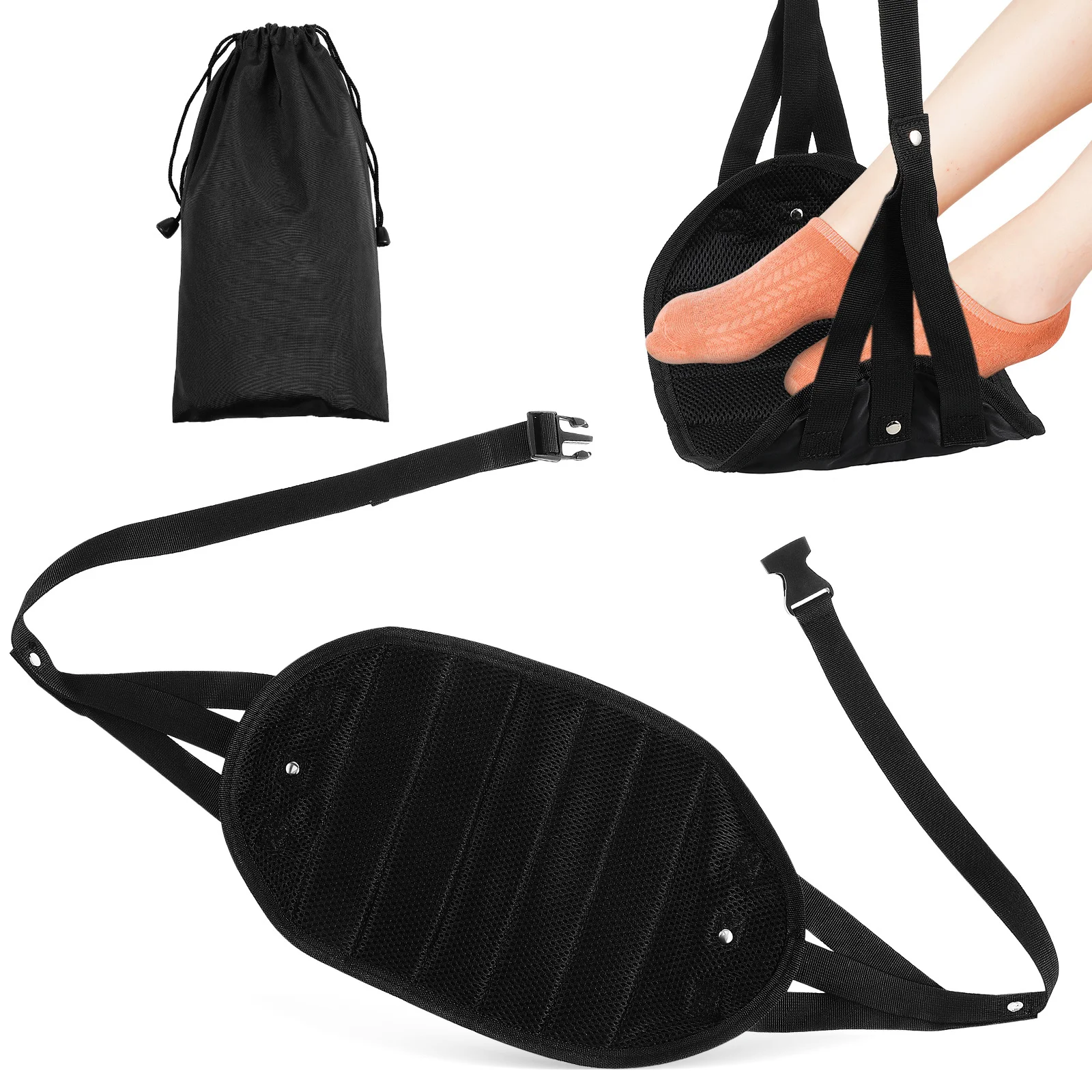 

Desk Foot Hammock 38x22cm Adjustable Oxford Material Office Home Travel Foot Rest Leg Hammock Under Desk Comfortable Feet Relax