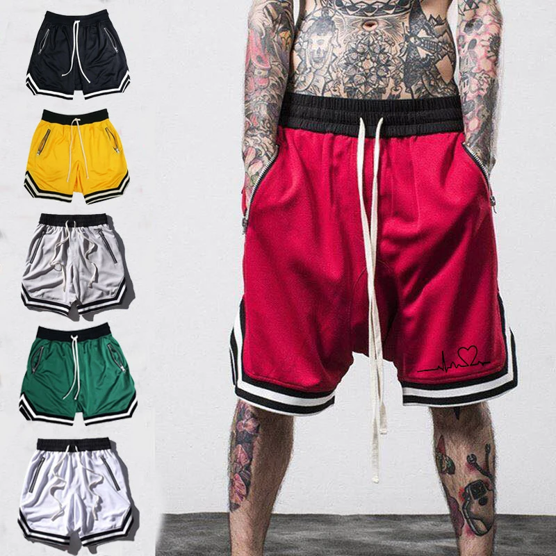 

Summer basketball shorts, fashionable casual sports shorts, mesh fitness shorts, breathable cropped shorts, running clothes