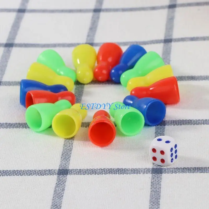 

G6DE Board Game Pieces Multicolor Plastic Pawn Game Pieces Board Games Chess, Game Pawns, Tabletop Markers, Arts and Crafts