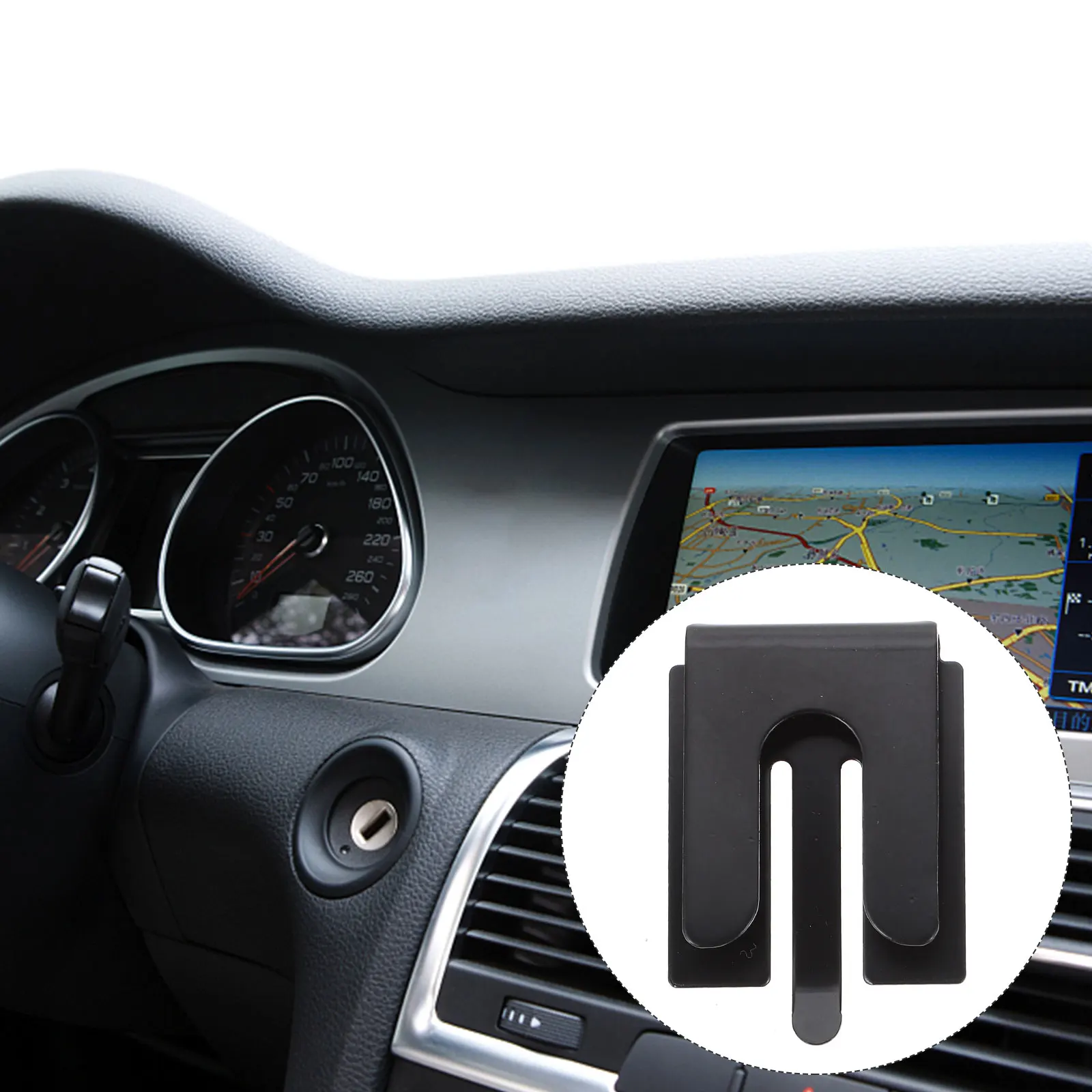 

4 pcs Car Hook Microphone Clip Holder Large Mount Metal Sticker Cb Mic Holder No Drill CB Radio Accessories Mic Hanger