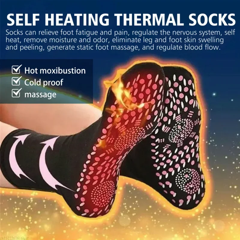 Self-heating Massage Socks Outdoor Skiing Mid-calfself-heating Massage Socks Breathable Foot Warmer Cold Socks