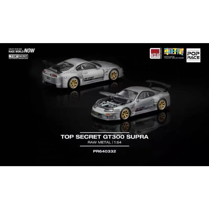 صالون POP RACE INNO HONGKONG TOYCAR 2025 1:64 GT-R R35 Top Secret GT300 Supra SKYLINE GTR V8 DRIFT HAKOSUKA DATSUN LAUREL C180