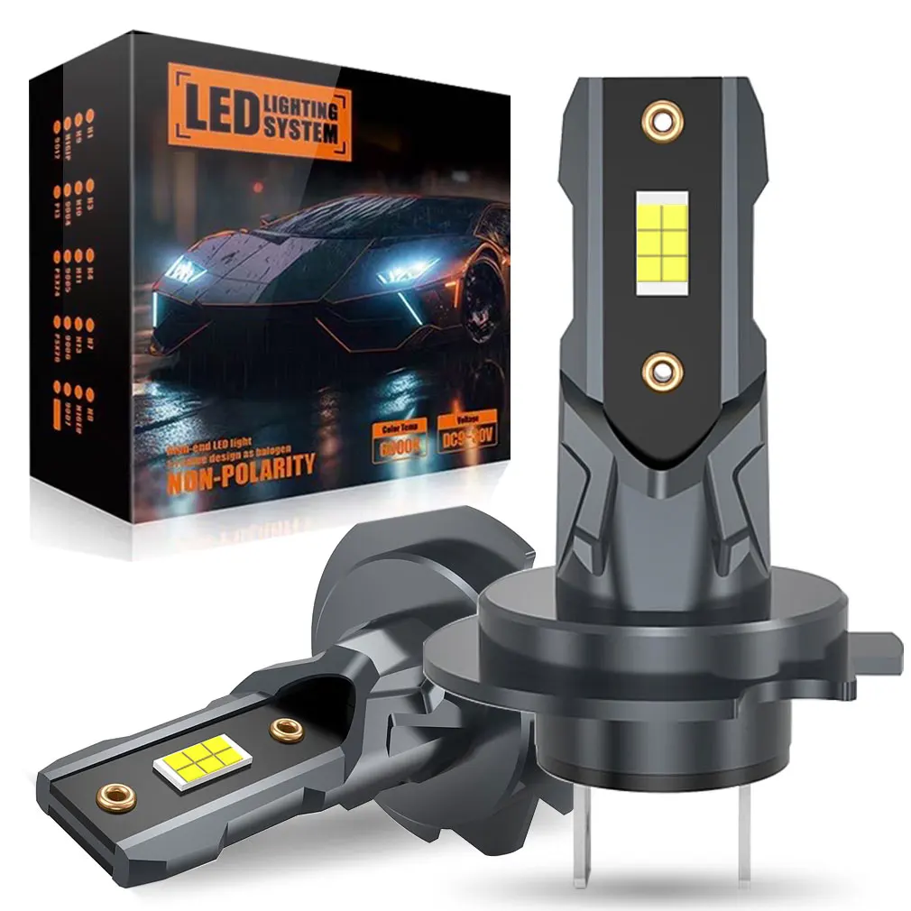 2szt. 22000LM H7 Żarówka reflektora LED 12szt CSP 3570 Reflektor samochodowy Auto Mini Canbus H7 Żarówka LED Turbo Light 6500K 12V 110W