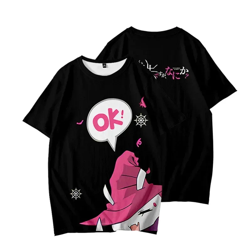 أنيمي لذلك أنا عنكبوت، لذا ماذا؟ كومو ديسو جا ناني كا ثلاثية الأبعاد تي شيرت النساء الرجال الصيف قصيرة الأكمام مضحك التي شيرت Shiraori الجرافيك تيز