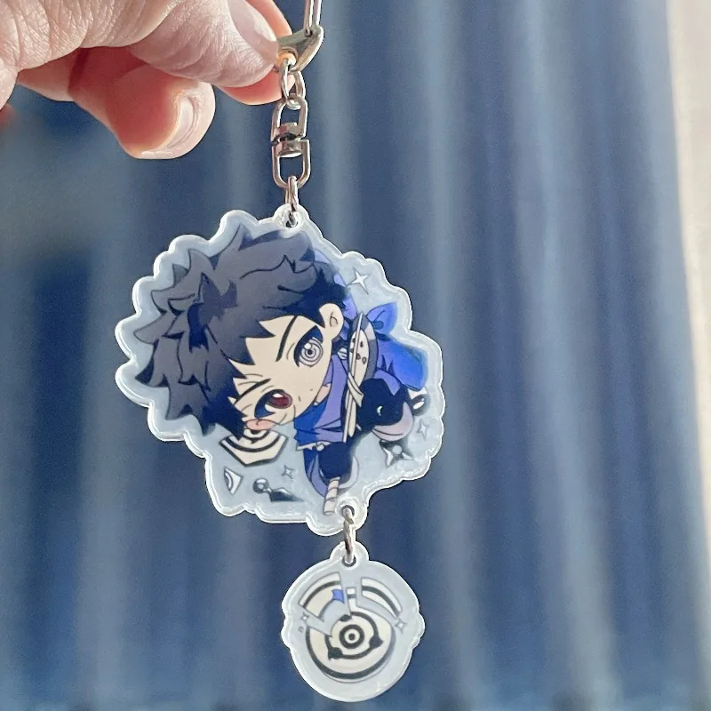 Portachiavi in acrilico del fumetto di Naruto Uchiha Obito Anime Action Figures Portachiavi Decorazione Modello Regali di Natale per i fan dell'anime di Naruto