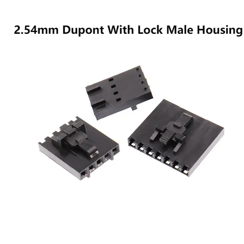 10PCS Dupont Connector 2.54mm 2/3/4/5/6/7/8/9/10/11/12Pin With Buckle Single Row MX2.54 CD-ROM Housing