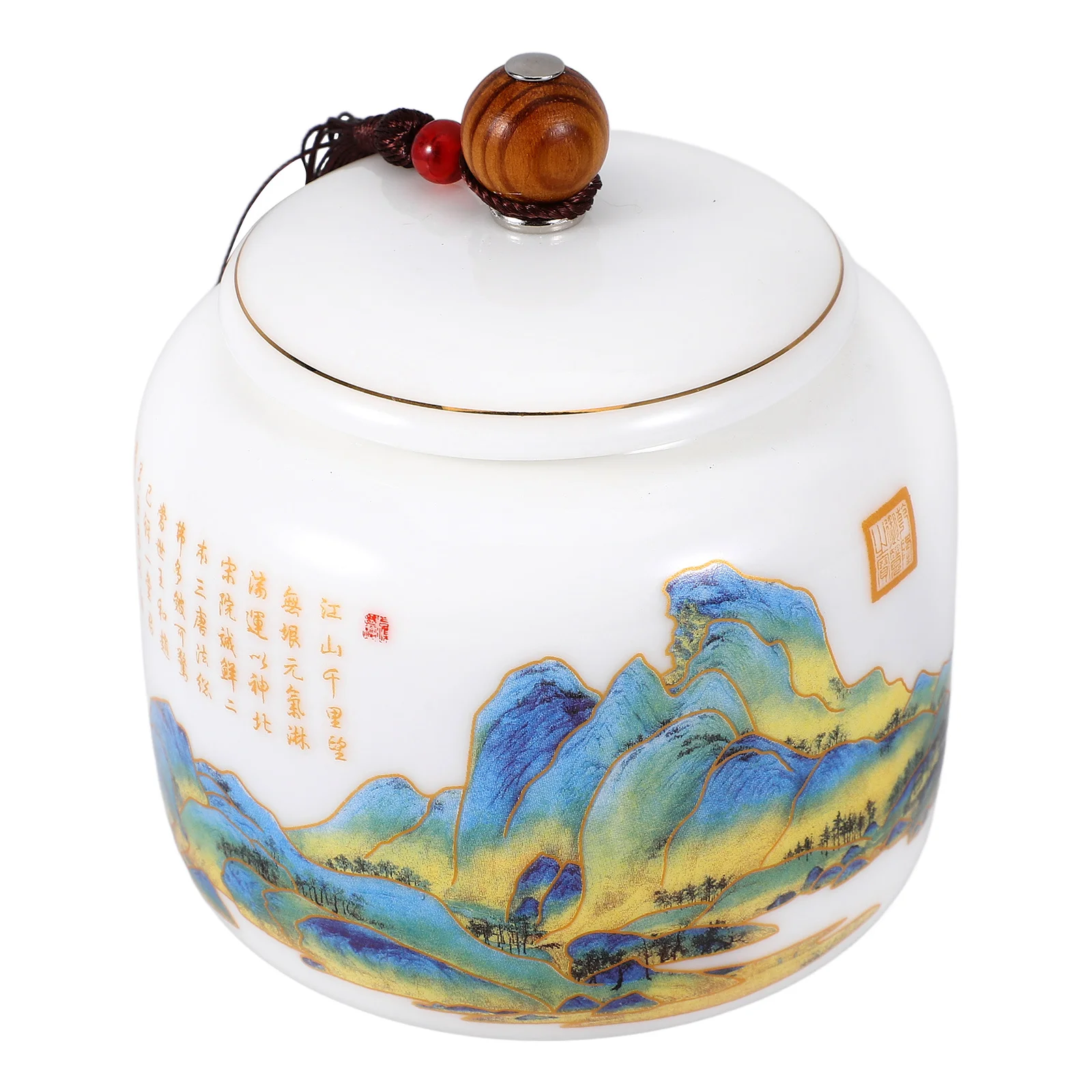 

Ceramics Storage Jar Jars Sealed Fruit Shape Tea Canister Airtight Container Loose