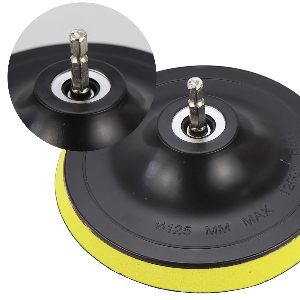 Kit per lucidatura per auto di bellezza automatica 9cs 125mm - Lucidatore in spugna Strumento per ceratura pulita con tamponi per lucidatura durevoli per lucidatura del veicolo Clea