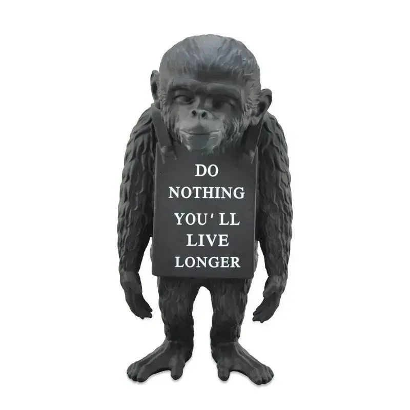 Banksy Co Branded Dolls Monkey Sign Estatueta, Minimalista e na moda, High Toys Gifts, 36cm