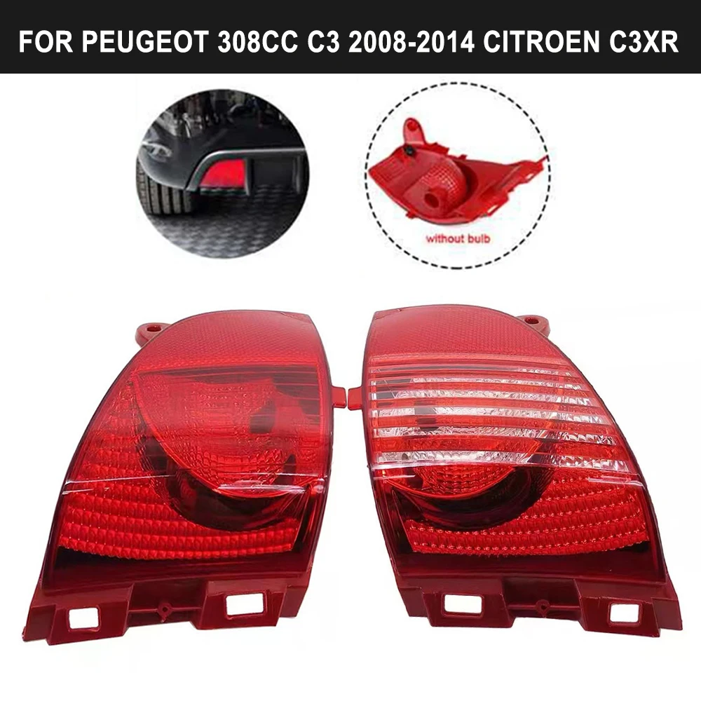 

For Peugeot 308CC C3 2008 2009-2014 Citroen C3XRRHD Rear Fog Light Brake Light Signal Lamp Assembly Rear Bumper Taillight