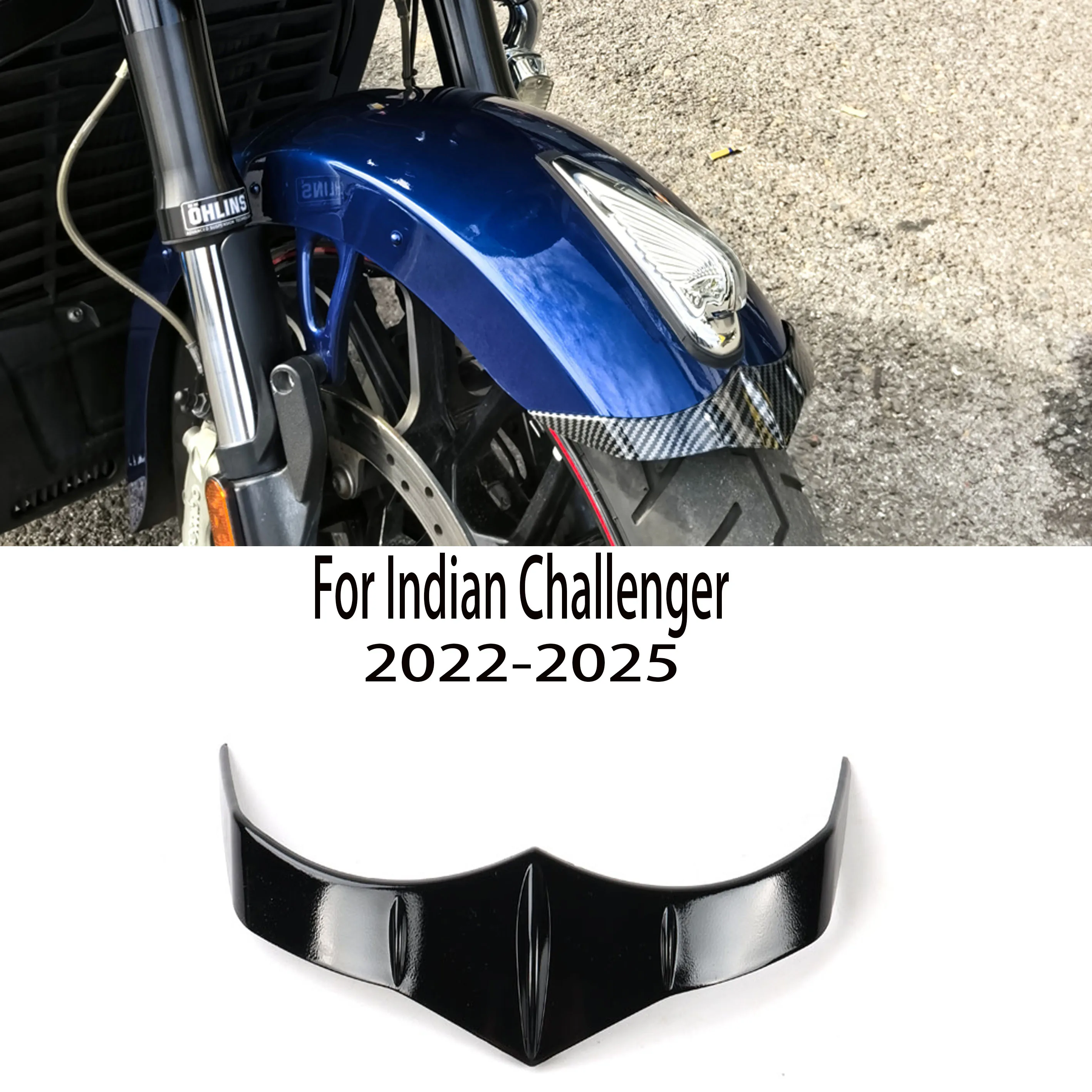 

For Indian Challenger Limited 112 PowerBand 2025 | Stylish Motorcycle Accessories New Front Fender Tip Trim Accent 2025