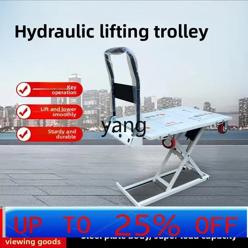 

Портативная гидравлическая тележка Lhh для погрузки и разгрузки, передвижная ручная тележка с направляющими