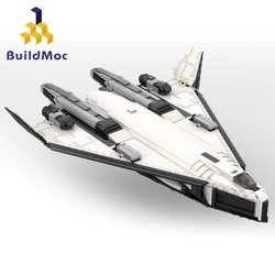 BuildMoc Valkyrie SSTO TAV 37B Class Shuttle Building Blocks Space Airplane Passenger Plane Bricks Toys Children Birthday Gifts