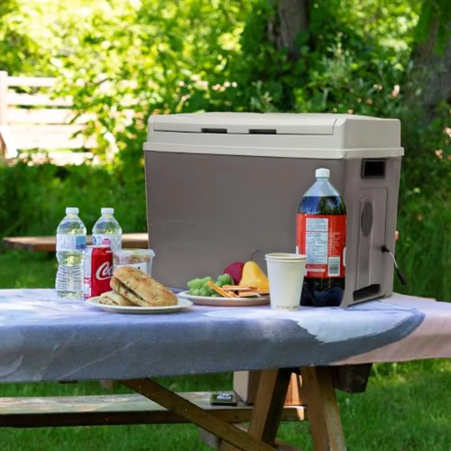 مبرد كهربائي 12 فولت/دفئا 38L 40qt ثلاجة سيارة حرارية مع باب عكسي للعمل والسفر شاحنة مركبة RV 12 فولت تيار مستمر #1