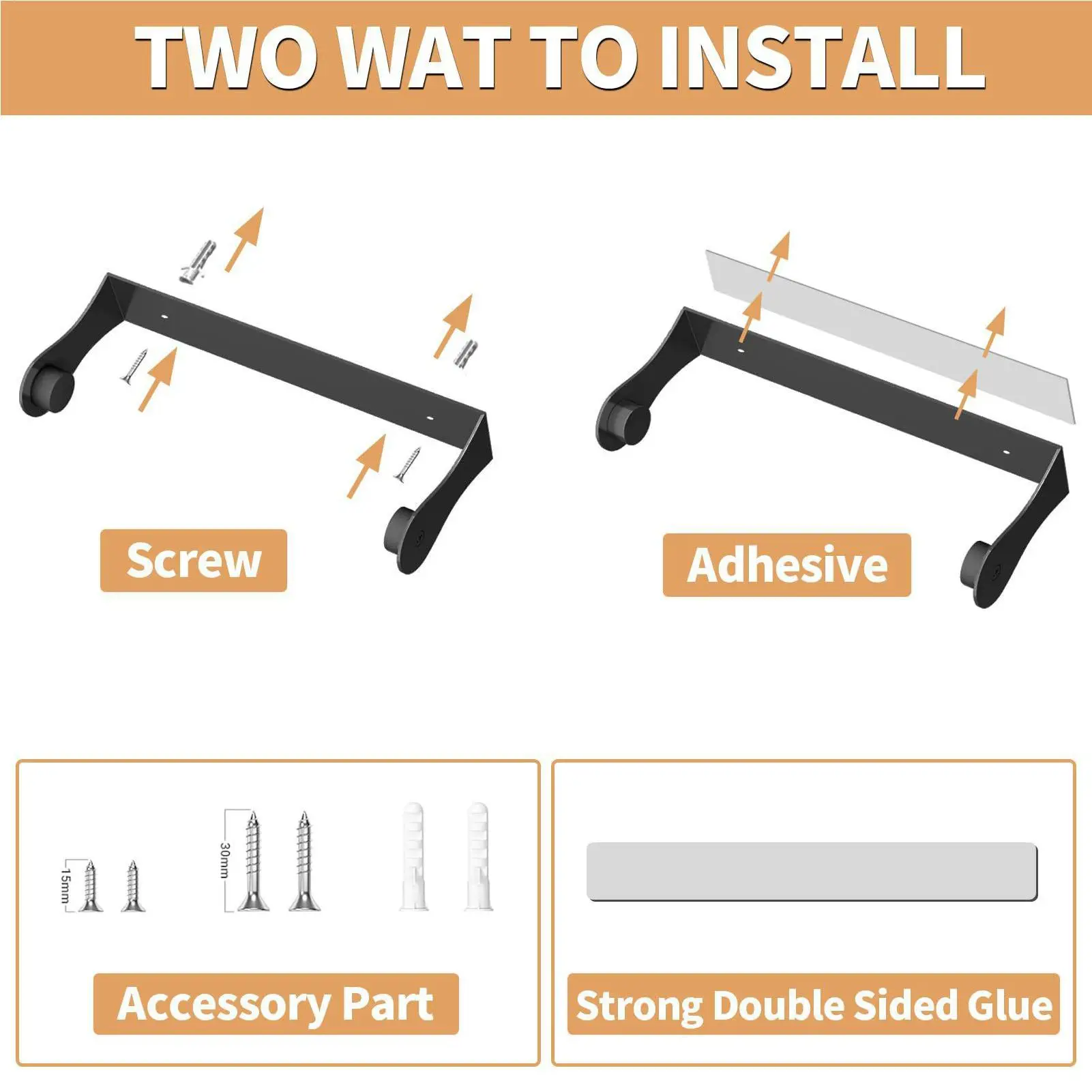 

Paper Towel Holders Organizer Wall Mount Towel Tissue Napkin Holder Bar For Kitchen Bathroom Pantry Laundry Room Office Garage